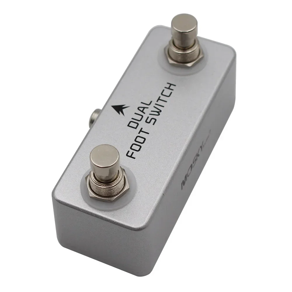 MOSKYAUDIO SWITCH Dual FOOT Footswitch Guitar Peda Latching Dual Foot switch for Amps or Effects Pedals
