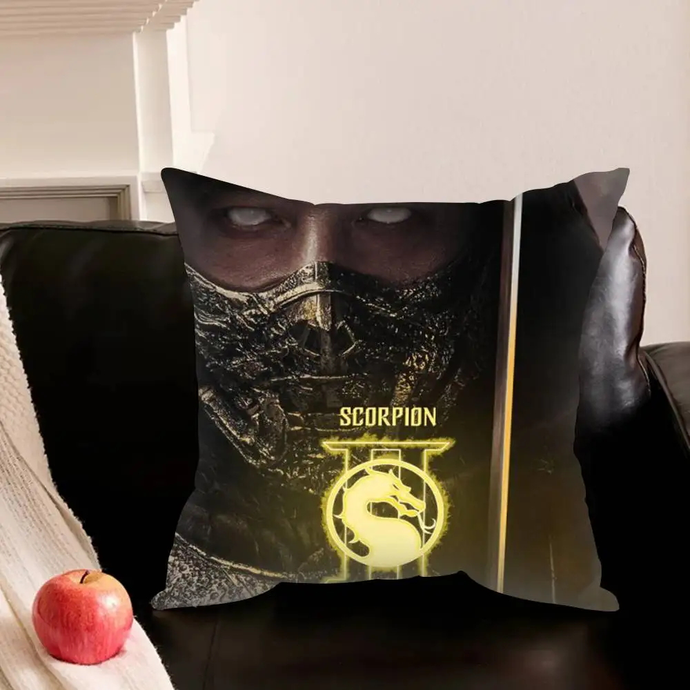 M-Mortal Kombat II 영화 베개 커버 소파 룸 사무실 장식 인쇄 보호대 쿠션 커버 발렌타인 선물 맞춤형