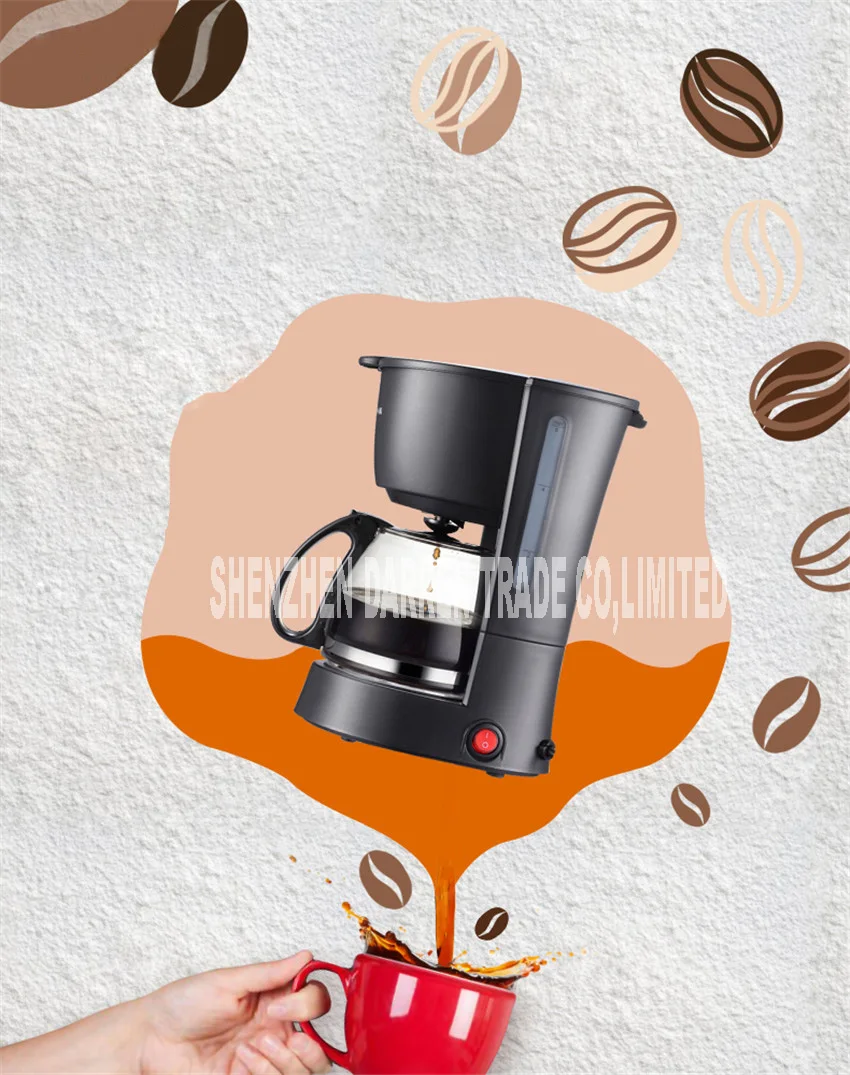 Description Picture 6 of itemKFJ-403 High-quality Automatic Electric Coffee Maker American household coffee machine drip small automatic tea coffee Hot pot