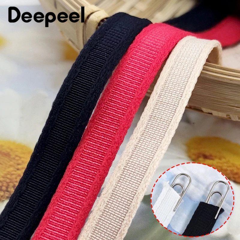 

5/10/20M Deepeel 10mm Elastic Rubber Band Bra Belt Elastics Rope Wire Tubular Protective Sleeve Shoes Clothes Lace Accessory