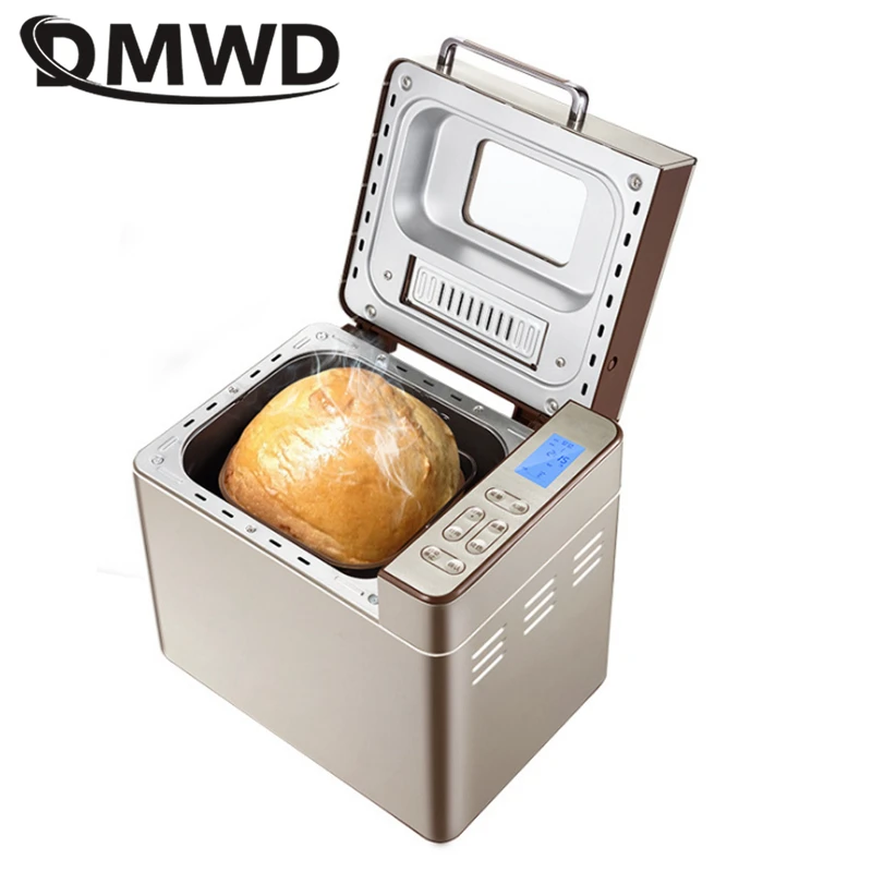 DMWD Household Automatic Bread Machine Intelligent Breakfast Sandwich Toast Maker DIY Cake Machine 25 Menus 13H Appointment 220V