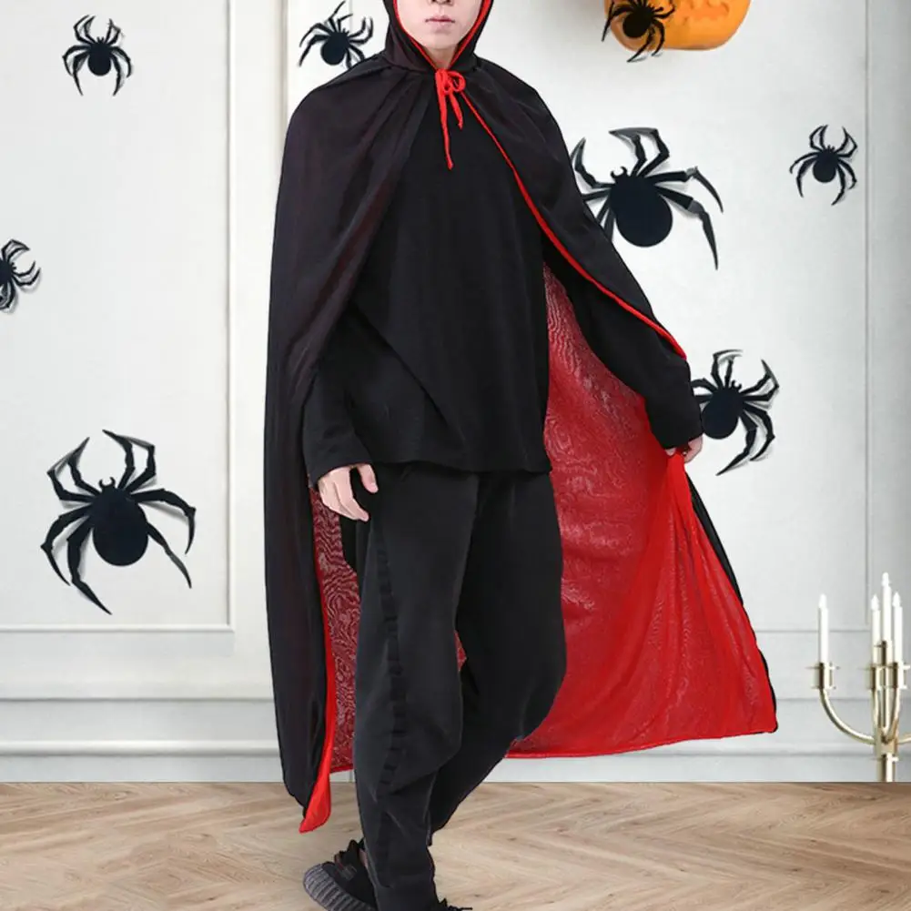 

Celebration Cape Reversible Black Halloween Cape for Kids Adults Witch Vampires Cloak Hooded Costume for Men Women Adults