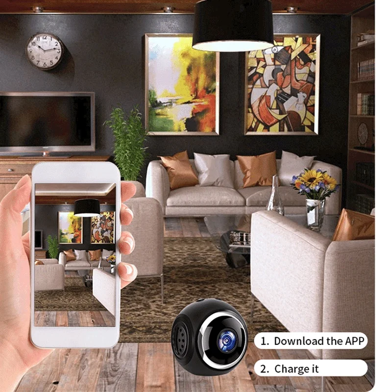 X11 USB Rechargeable Mini Home Camera WiFi HD 1080P APP Control Night Vision Wireless Security Camera Indoor Webcams