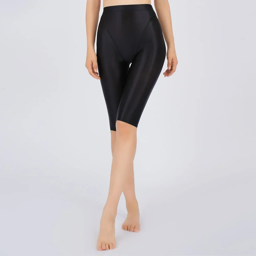Women Sexy Lingerie Hot Jeggings Shorts Oil Glossy Shiny Casual Tight Yoga Pant Perspective Sex Erotic Costumes Lingeries