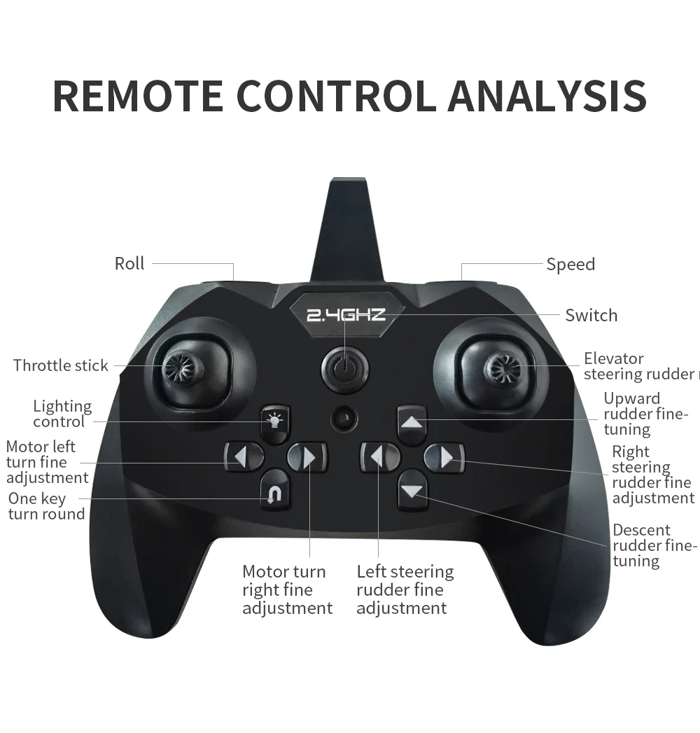 kF605 Polystyrene Glider Rc Plane Gyroscope - 2.4G 4CH 6Axis Rollover Airplane Remote Control Aircraft Electric Drone Helicopter Jet Toy 22 kF605 Polystyrene Glider Rc Plane Gyroscope, REMOTE CONTROL ANALYSIS Roll Speed 246XZ Switch Thrott