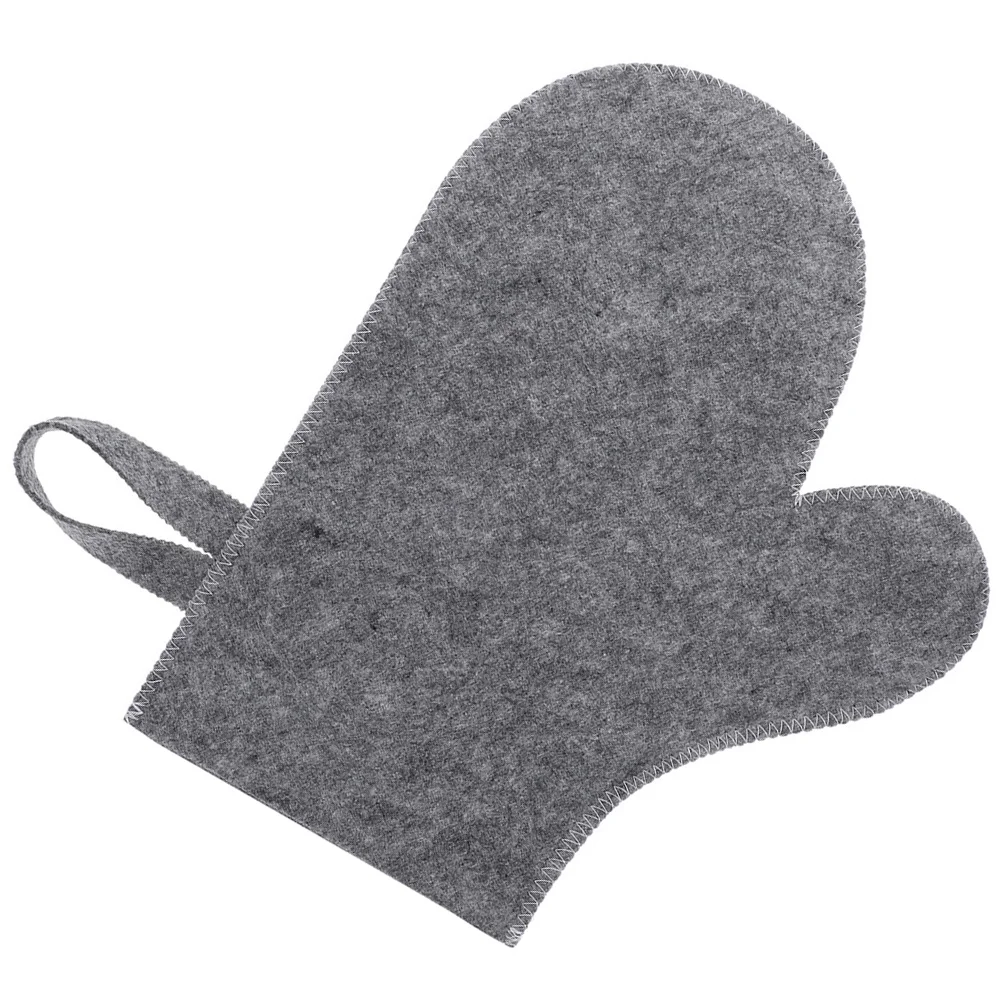 

Sauna Mitten Shower Sauna Glove Felt Bathing Sauna Glove Heat Protecting Sauna Mitt