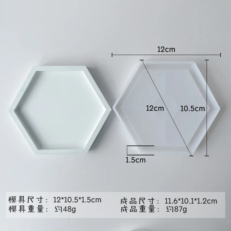 Oval Silicone Mold for Handmade Coaster and Storage Tray Crafting