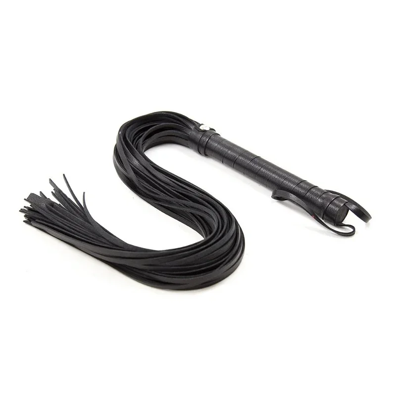 40CM Genuine Leather Tassel Horse Whip With Handle Flogger Equestrian Whips Teaching Training Riding Whips 5