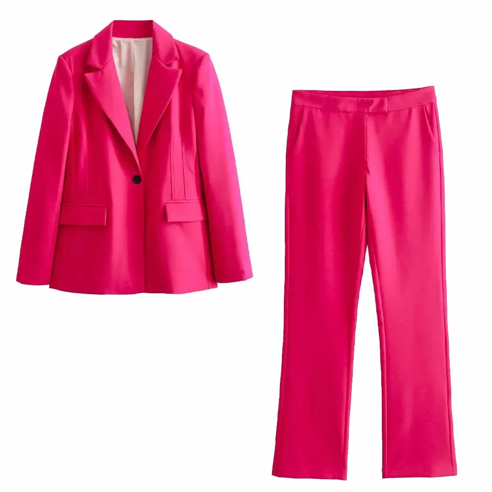 

Women's New Fashion Collection Thread Decoration Slim Fit One Button Suit Coat Retro Long sleeved Pocket Women's Coat Unique Top