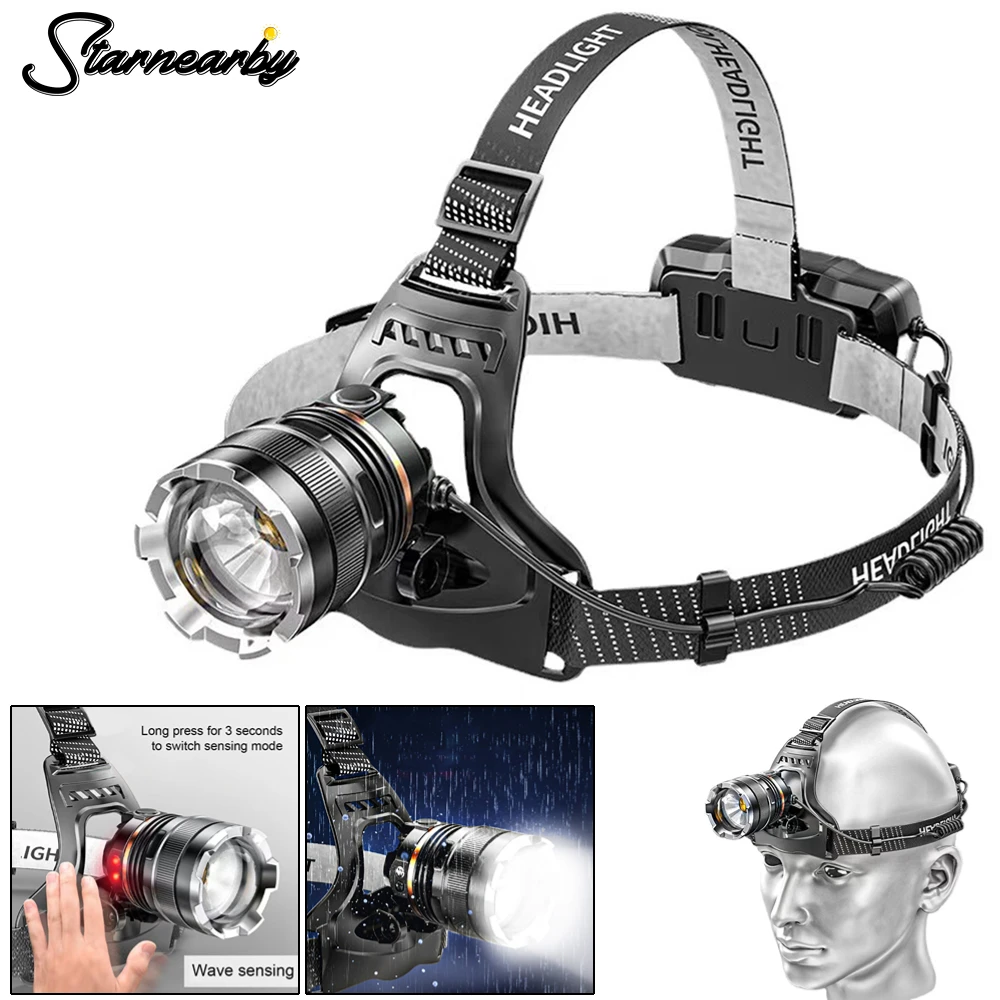 Usb Rechargeable Mini Induction Led Headlamp With Body - Temu