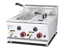 8L Desktop gas double cylinder double screen fryer 1