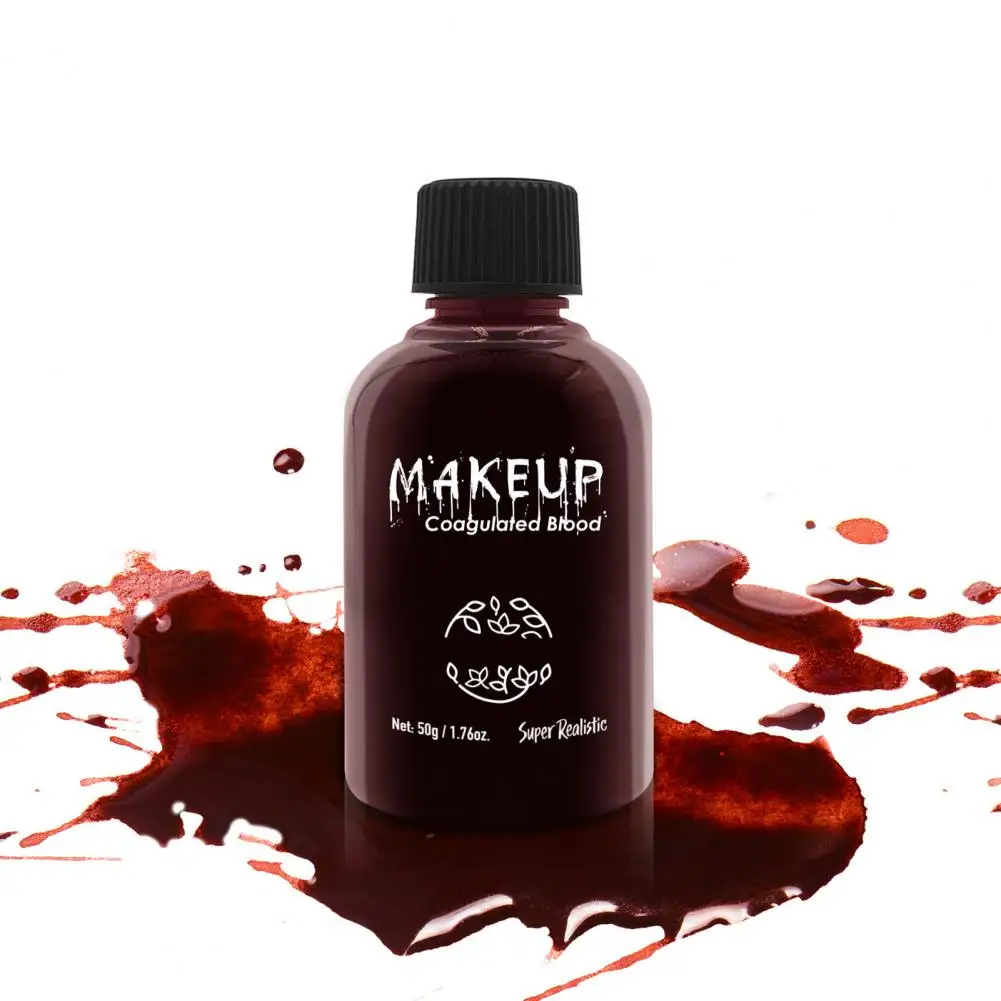 50G Halloween Fake Blood Plasma Washable Realistic Fake Blood Halloween Cosplay Props Face Makeup With Fake Blood halloween fake beard funny fake mustaches costume hair disguise accessory