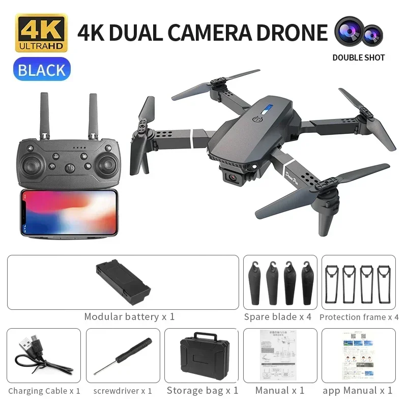 ตัวเลือกสินค้า โดรนพับได้ 4K WiFi FPV ของเล่นเด็ก