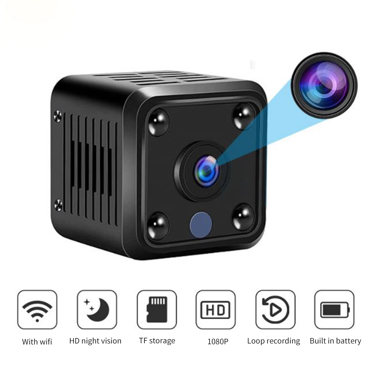 Home Wifi 2MP full HD 1080P Mini Camera Remote monitoring Night vision