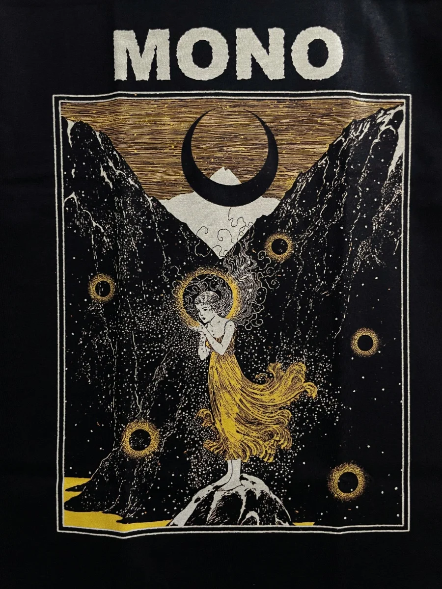 Japanese post-rocking MONO band cotton men's and women's short sleeve T-shirt Music culture niche music festival