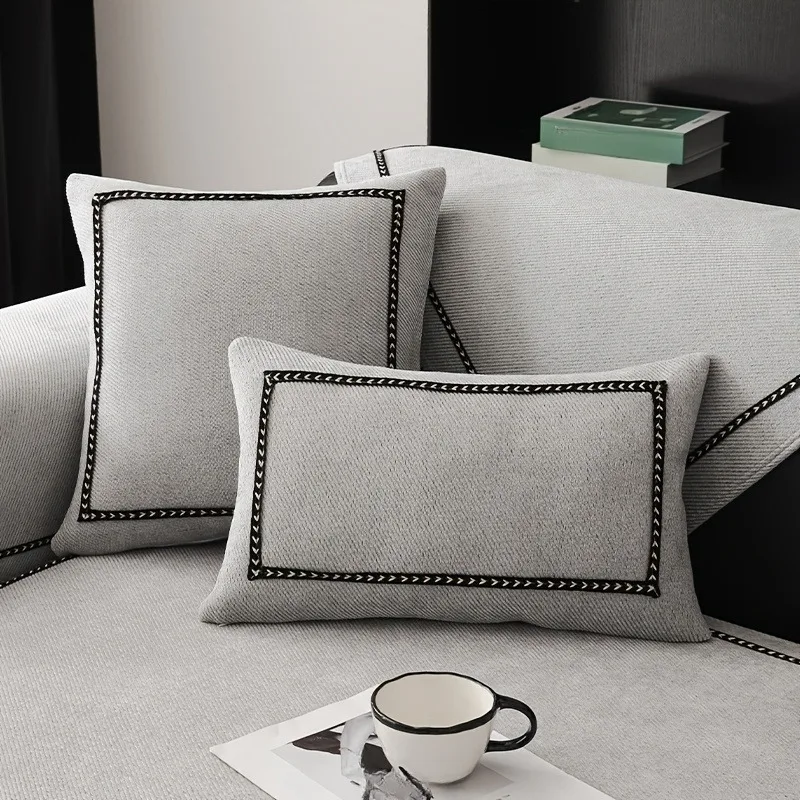 Vintage-Style Chenille Sofa Slipcover Image 11