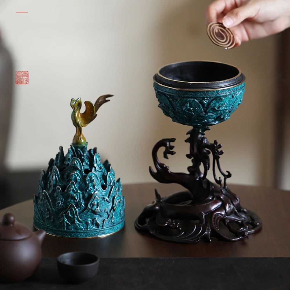Luxury Censer Ornaments Pure Copper Incense Burners Zen Garden Tea Ceremony Incense Stand Quemadores De Incienso Home Decoration - Image 4