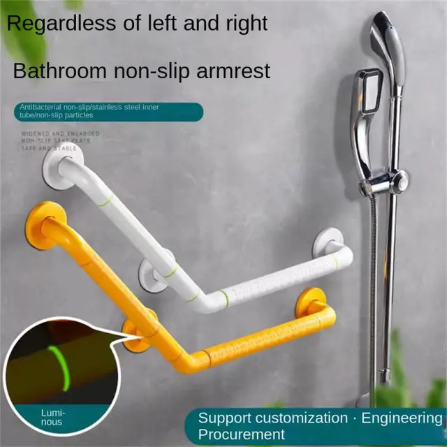 Anti-slip Handrail Stainless Steel Simple Arc Sector Modern Elderly Handle Toilet Handrail Shower Barrier-free Handrail Bathroom