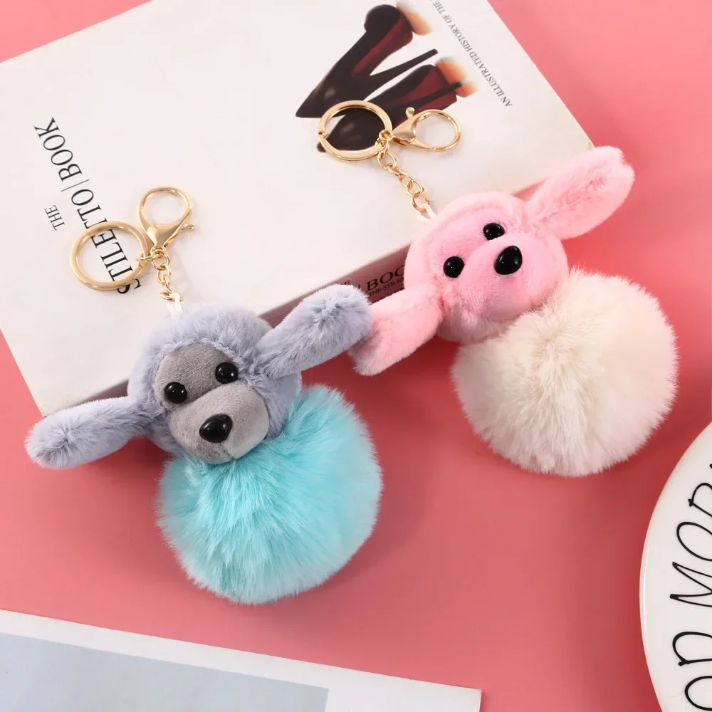 

Cartoon Cute Puppy Plush Toy Doll Keychain Creative Simulation Puppy Plush Pendant Backpack Charm Children's Birthday Gift