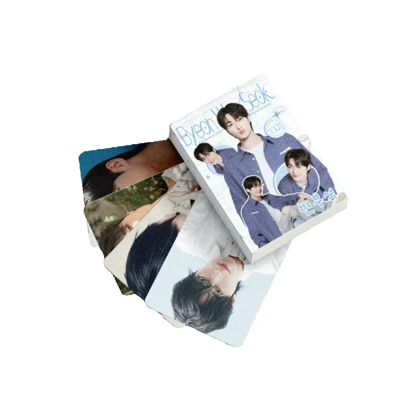 50 Pcs/Set Byeon Woo-seok Laser Lomo Card 'Loverly Runner' Drama Holographic Photo Cards Cosplay Gift kpop photo cards,photo cards