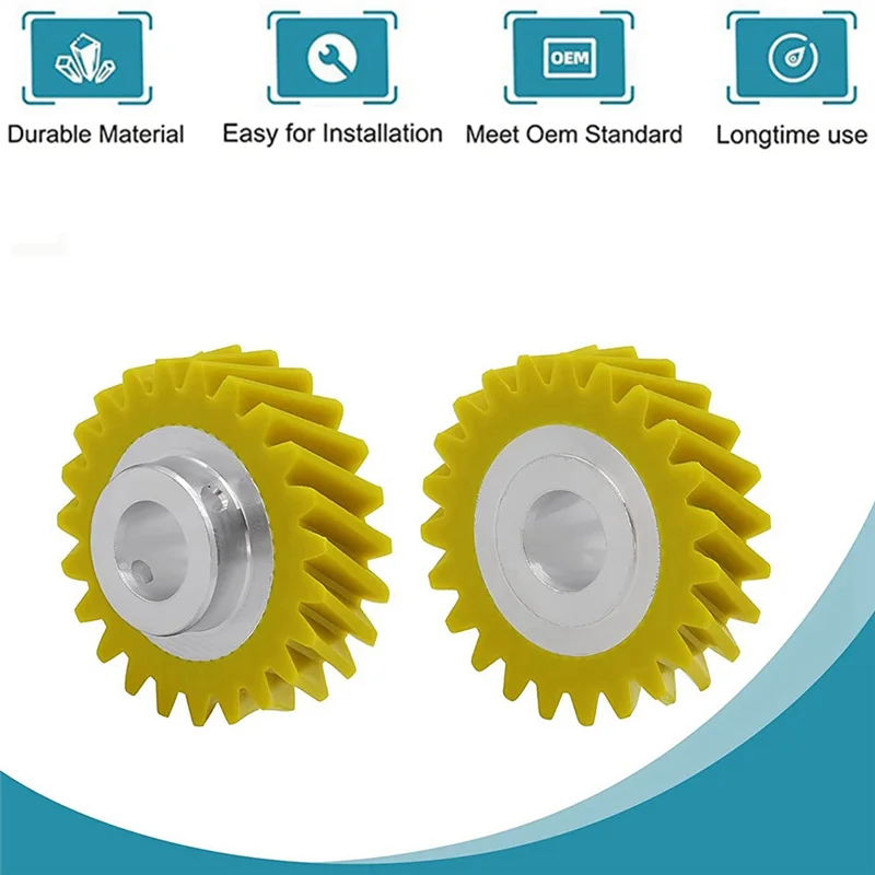 2PCS Mixer Worm Gear Replacement for Whirlpool & for Kitchenaid Mixers Gear Replace Parts 4162897 4169830 AP4295669 HOT
