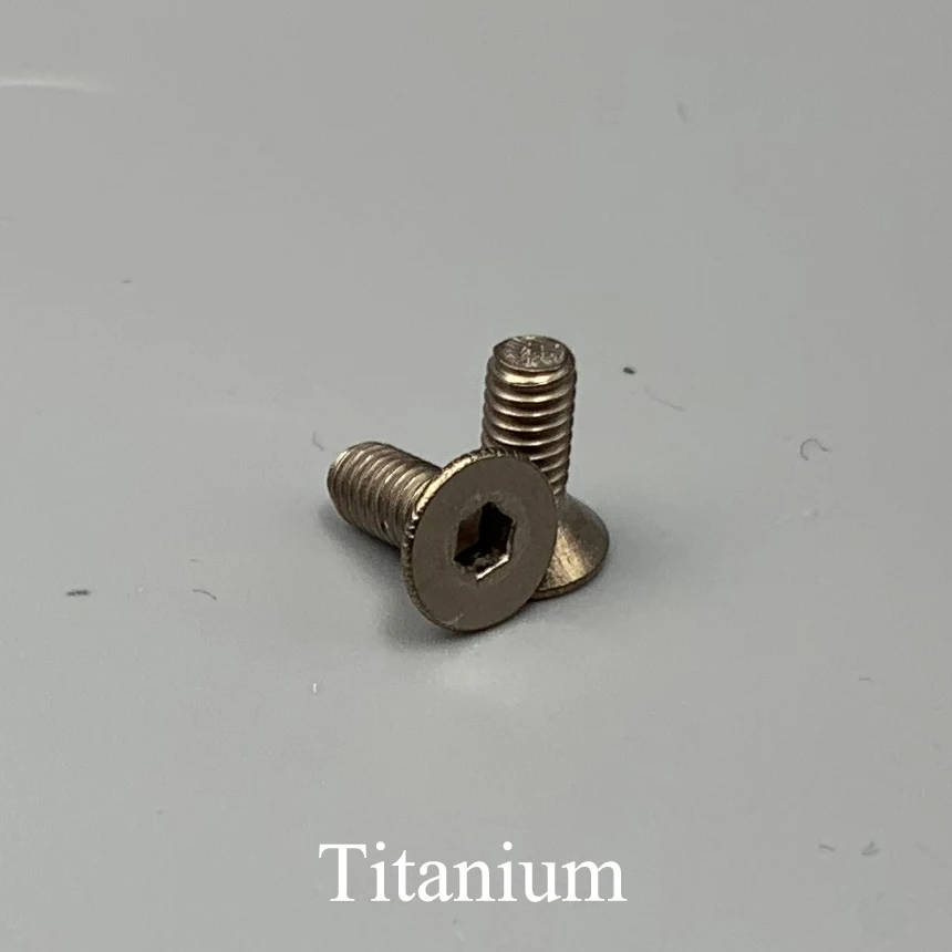 

M5 M6 OD 30mm 35mm 40mm 45mm 50mm Length TA2 Titanium Bolt Hex Hexagonal Socket Flat Countersunk CSK Head Screw