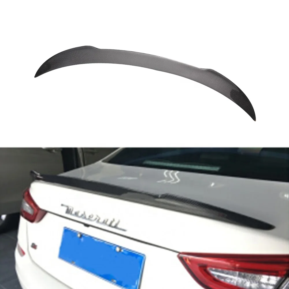 

Ghibli Carbon Fiber Rear Spoiler For Car Fit For 2014-2016 Maserati Ghibli V Style Carbon Wing