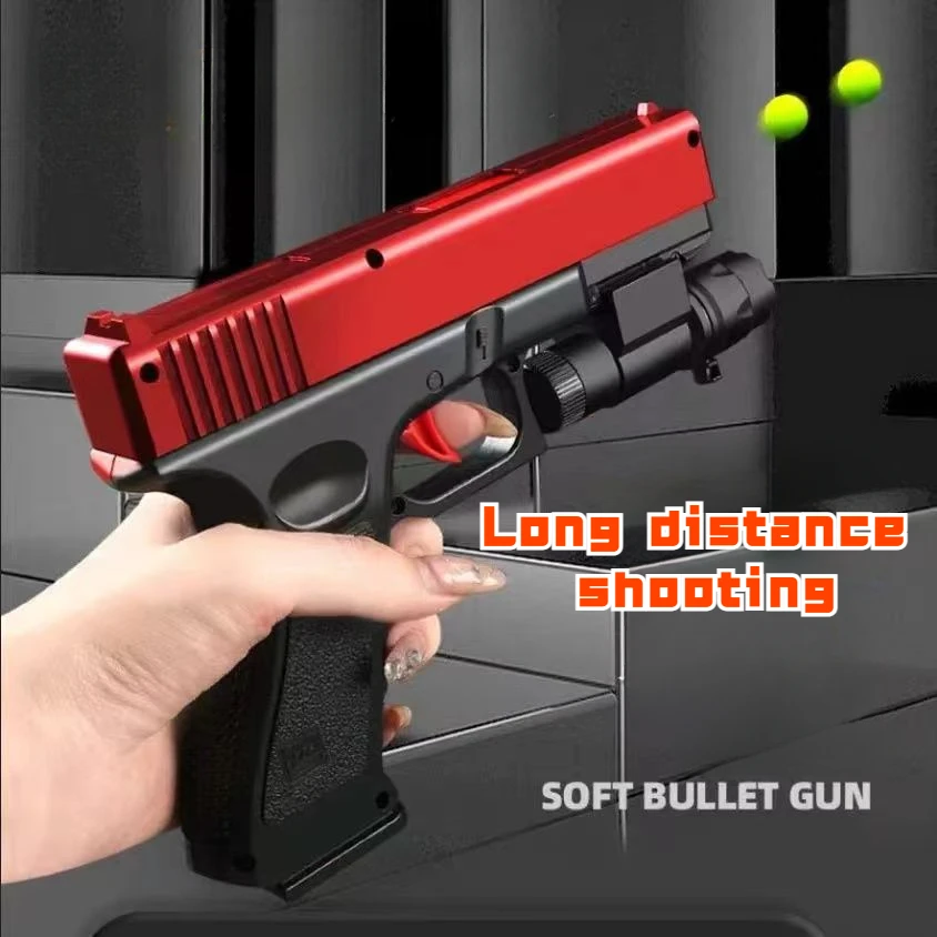 Manual G17 Gel Blaster Toy Gun With Laser Soft Bullet Airsoft Pistol Outdoor Sports CS Game Weapon for Children Gift 5