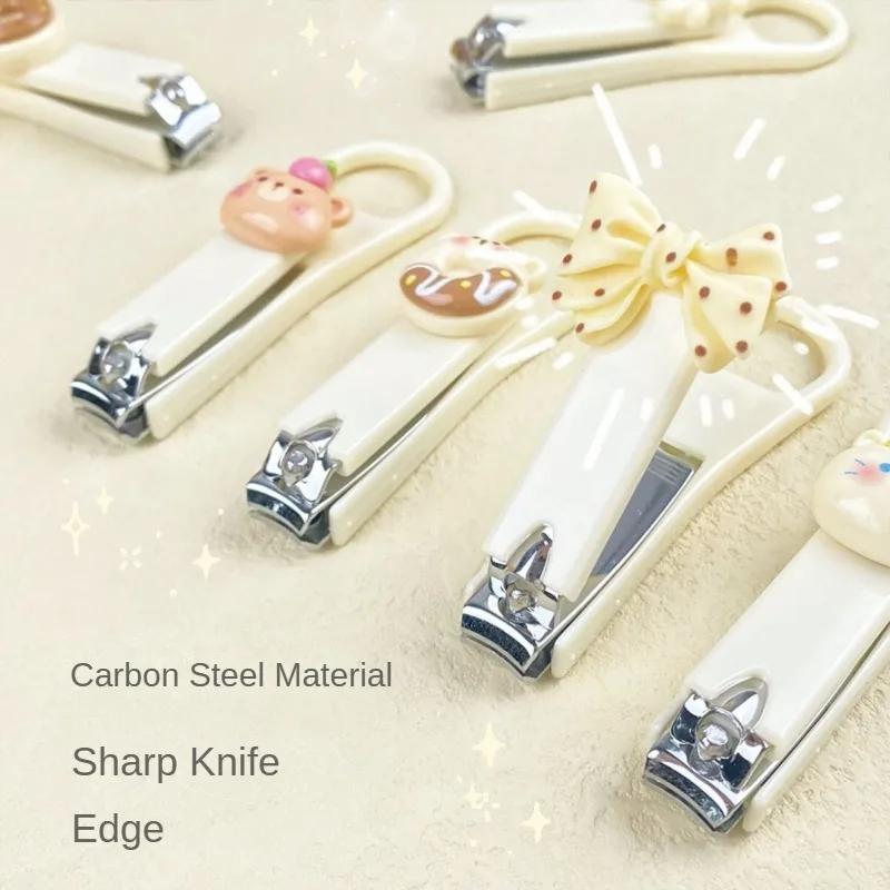 Nail Clipper Nail Care Kit Nail Trimmer Cute Cartoon Bear Cat Nail Clippers Cutter for Student Girls Beauty Household Nail Trimmer Scissors Baby Care Manicure Tool