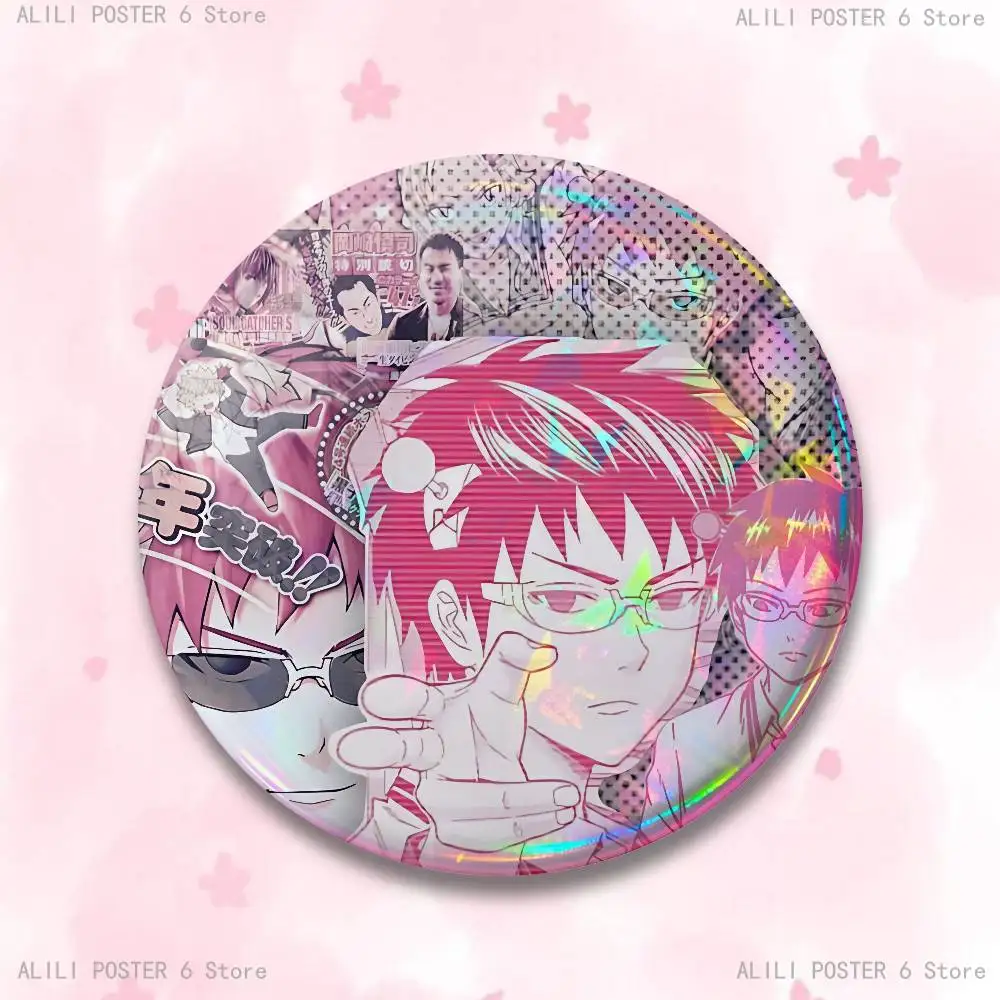 Saiki K Inspired Cosplay Pin Badge Collection - Round Brooch Souvenir