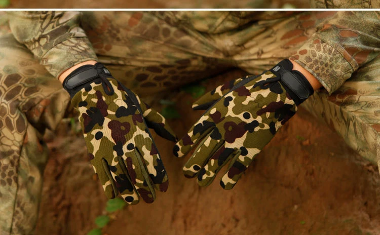 Outdoor Tactical Full Finger Gloves Military Camouflage Winter Men's Mittens Biker Combat Fishing Cycling Fingerless