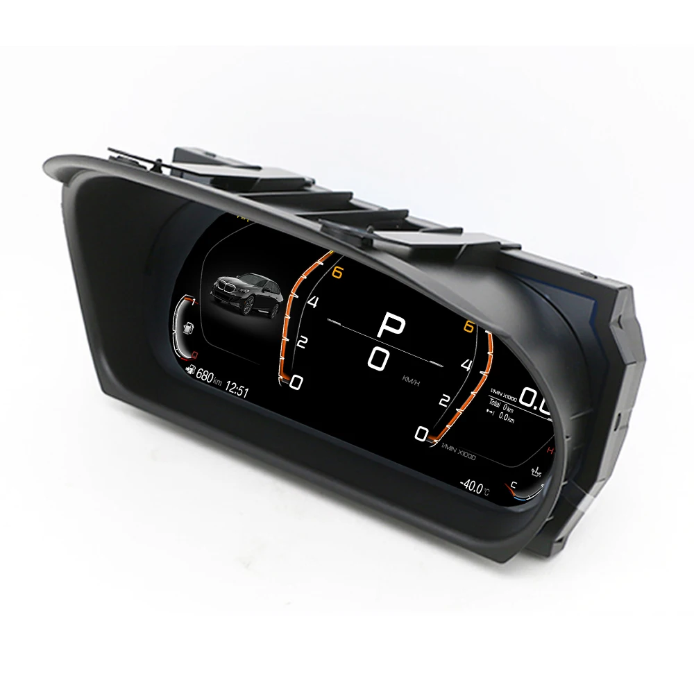 Panel de instrumentos digital con pantalla LCD CarPlay para BMW Serie 3 E90 E91 E92 E93 2007-2011, velocímetro, odómetro, panel de cabina. 5