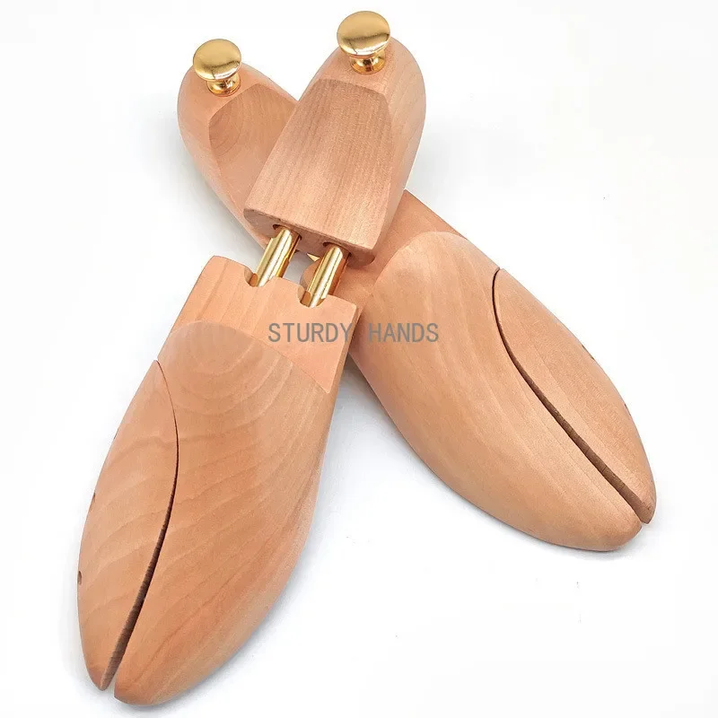 1 pair adjustable lotus wood shoe shapers men's shoe stretcher support men's boot expansion device