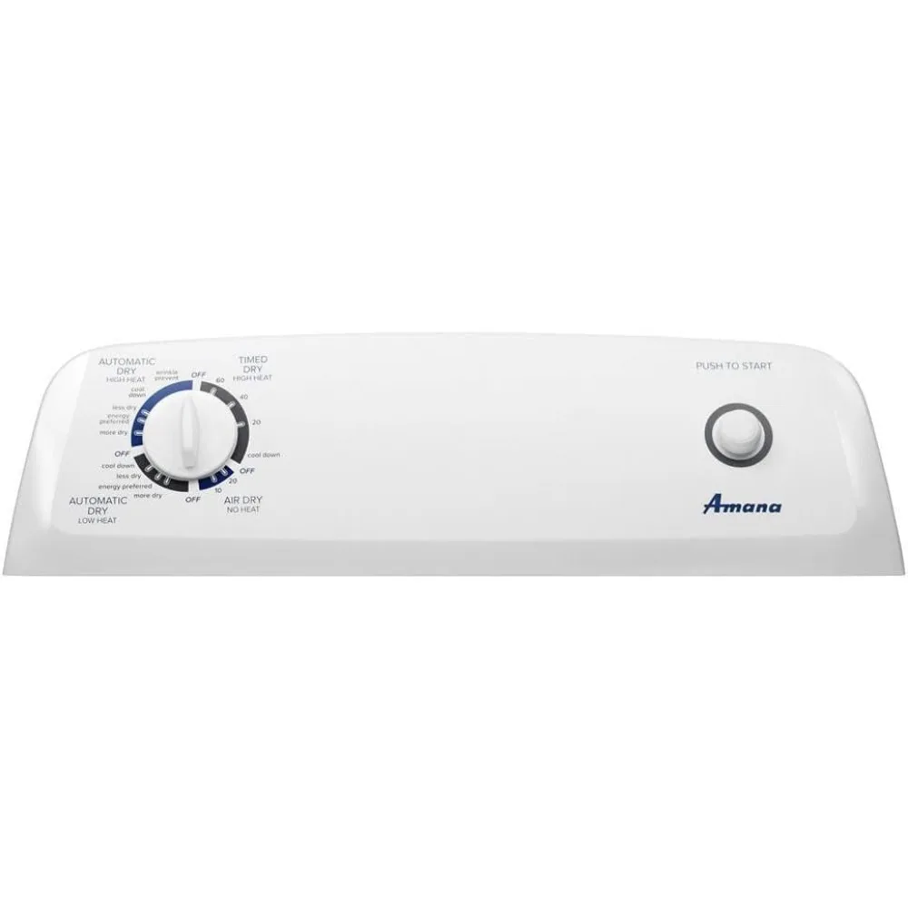 6.5 cu. ft. Front Load Electric Dryer with 11 Drying Cycles,White,Easy to use and handle 4