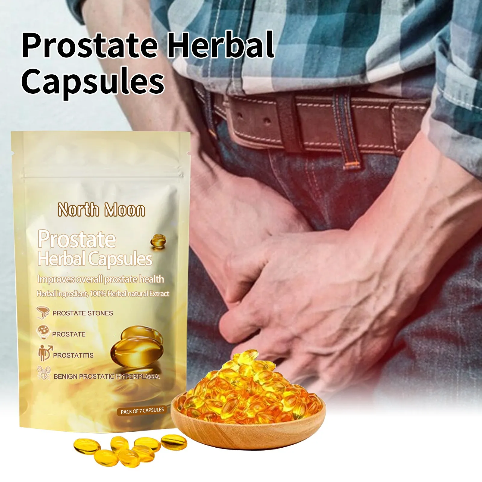 North Moon Qianliekang capsules male prostate discomfort Yang and warm kidney body care capsules 10ml