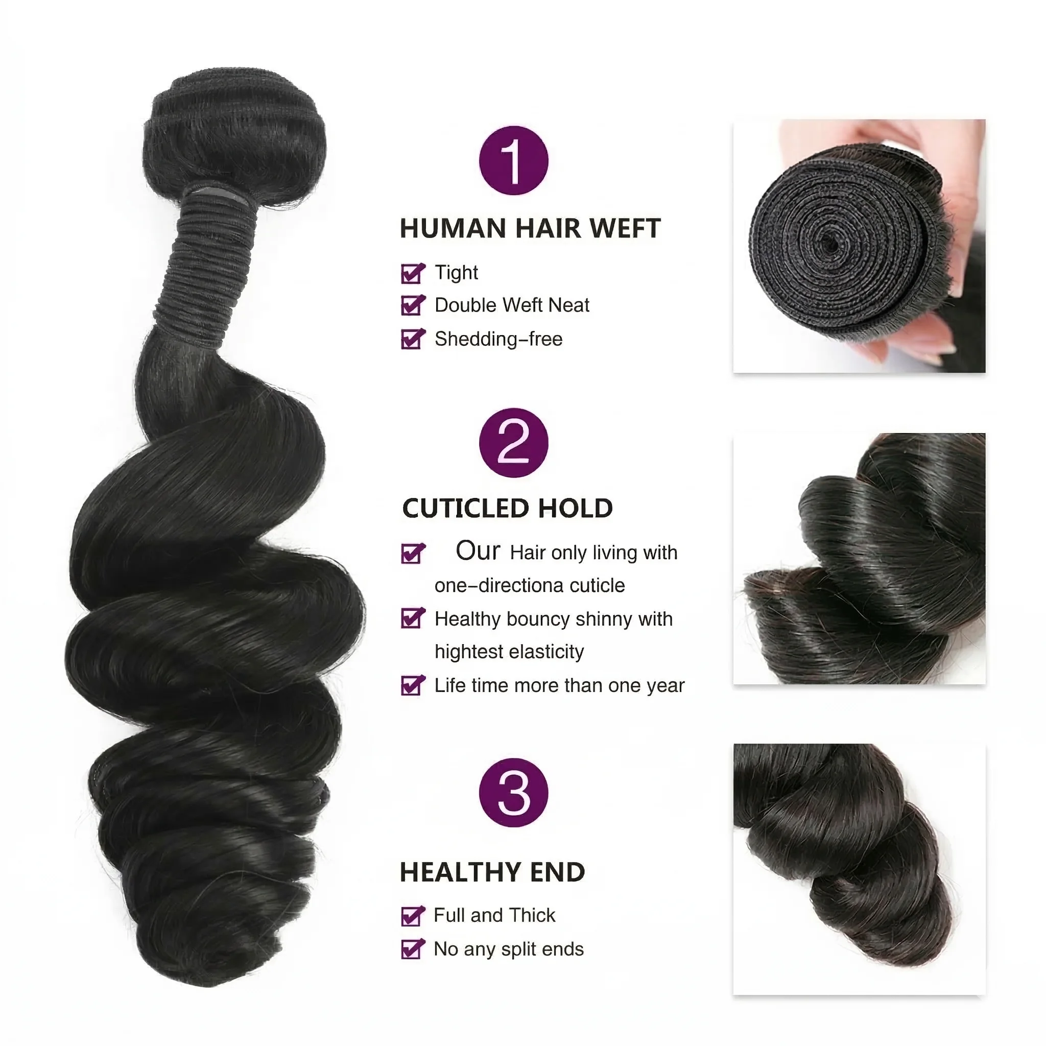 16A Loose Wave Bundles Human Hair Brazilian Weave Raw Hair 3 4 5 Pcs Unprocessed Loose Deep Wave Human Hair Bundles Extensions 2