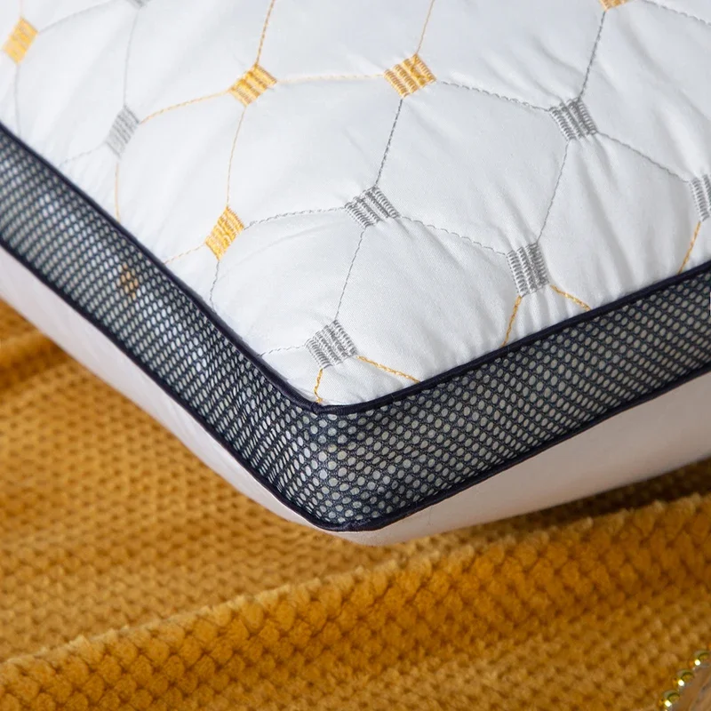 No deformation high pillow does not collapse adult deep sleeping feather velvet double pillow core home pillow core 3