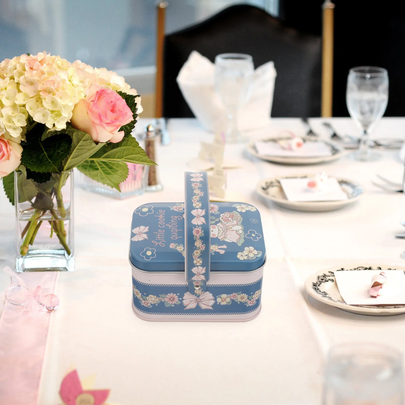 미니 금속 보물 차 용기 장식 보관 케이스 뚜껑, 주석 베이킹 케이크 용기, 스낵 비스킷, 작은 보관 상자