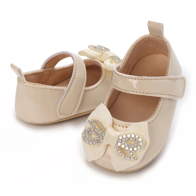 VALEN SINA New 0-18M Newborn Baby Girl Cute PU Leather Multi color Rubber Soft Sole Princess Shoes Bow Step 1 Walking Shoes for 5