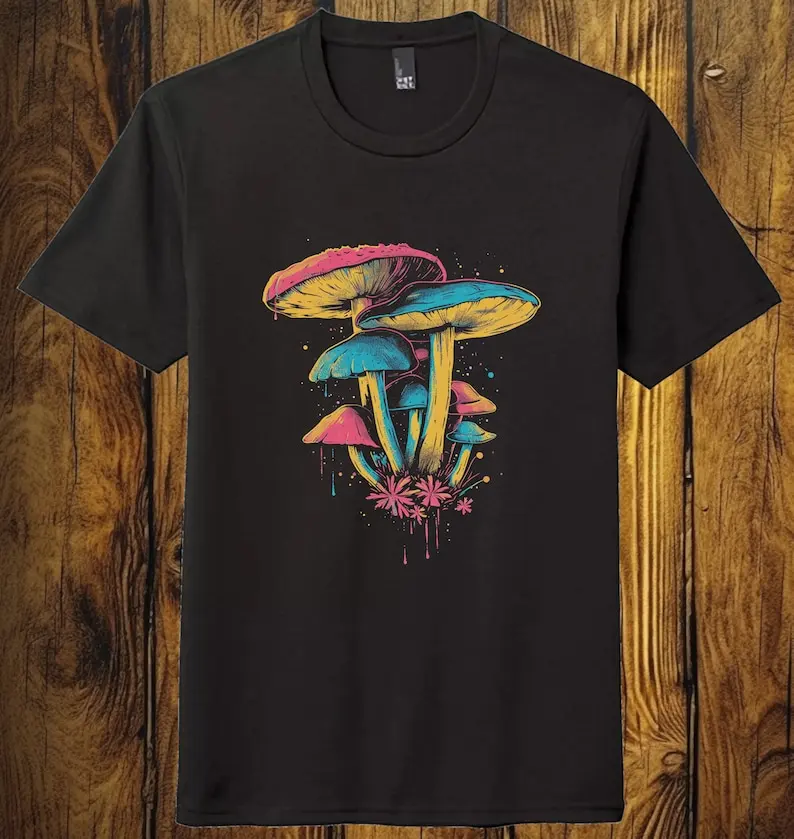 

Retro Drippy Mushroom Shirt, Magic Botanical Shirt, Nature Lover Mushroom Tee, Fungus