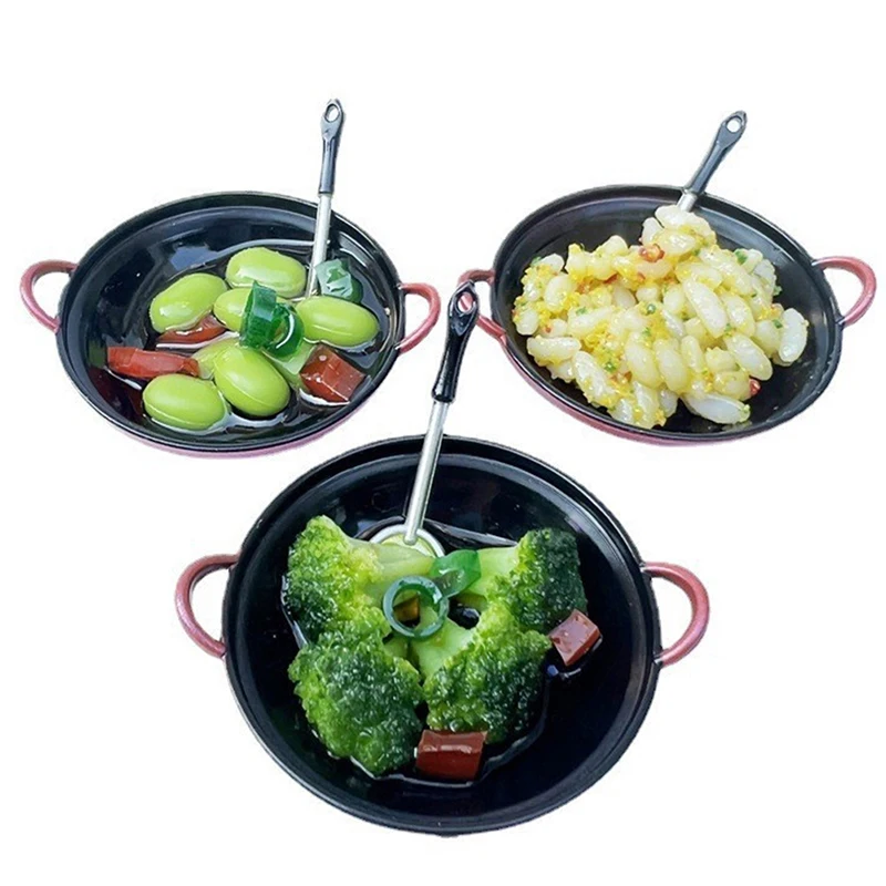 1:12ドールハウスミニチュアシミュレーション食品アイアンポットチャーハン揚げ調理器具ツール野菜キッチンモデルリビングシーンの装飾のおもちゃ  Aliexpress
