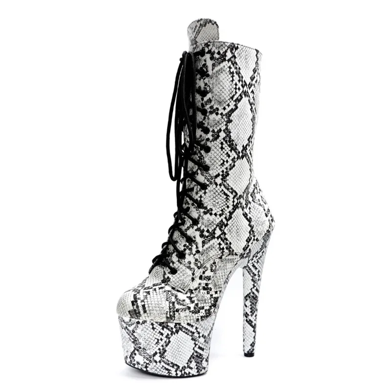 

2023 New Sexy Serpentine Skinny Heel Low Ankle Boots Skinny Heel Big Size Naked Boots Sexy Nightclub Womens Shoes High Heels