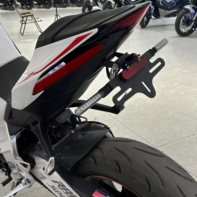 Zontes 703RR 703 RR 오토바이 액세서리 조정 가능한 검정색 알루미늄 합금 오토바이 후면 번호판 홀더