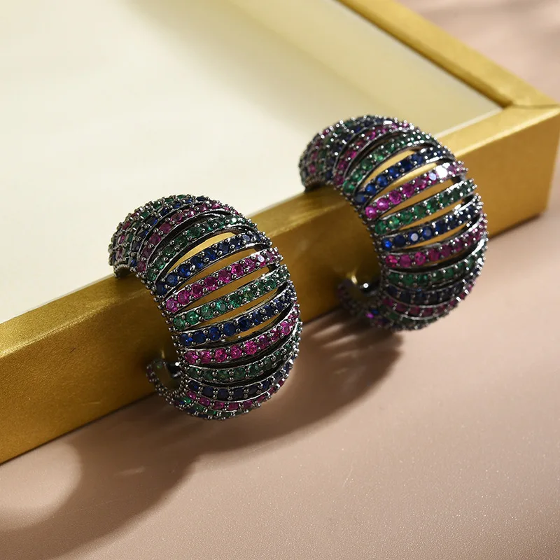 

Design Fashion Luxury Brand Jewelry Gold Plated 2022 New Trendy Wedding Party Statement Stud Earrings 925 Silver Needle