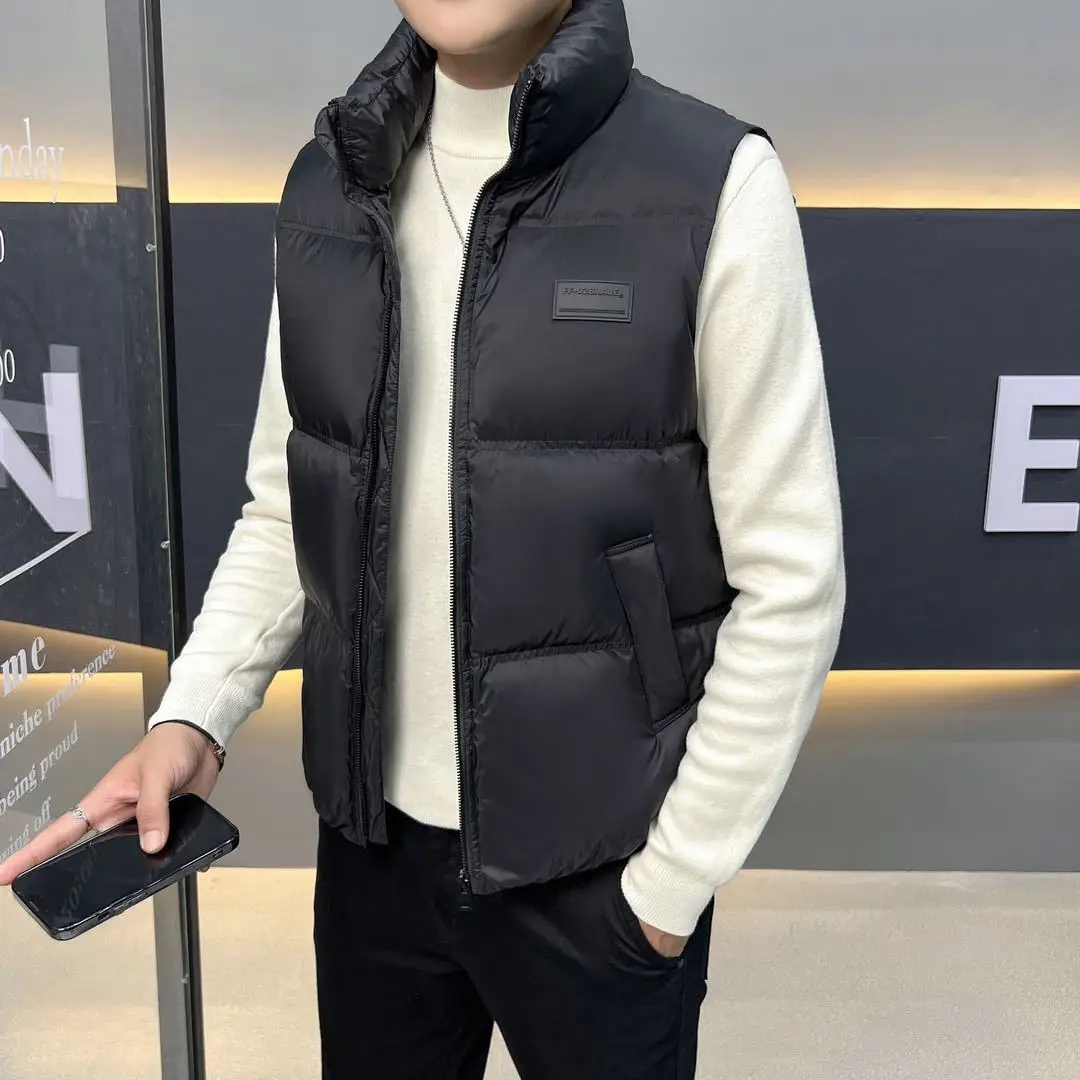 New Thickened Warm Men's Down Vest Male Windproof High Quality Autumn Winter Outdoor Sleeveless Waistcoat Down Vest Coats
