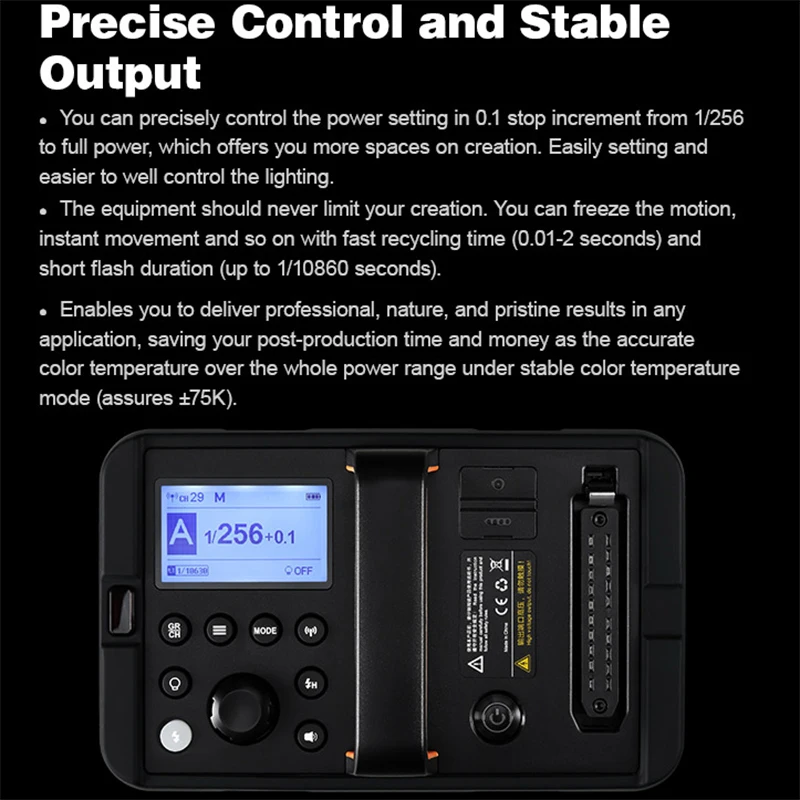 Godox-AD1200Pro AD1200 프로 1200Ws 플래시 2.4G TTL 1/8000 HSS 40W 모델링 라이트, 야외 플래시 스트로브 모노라이트 배터리 전원