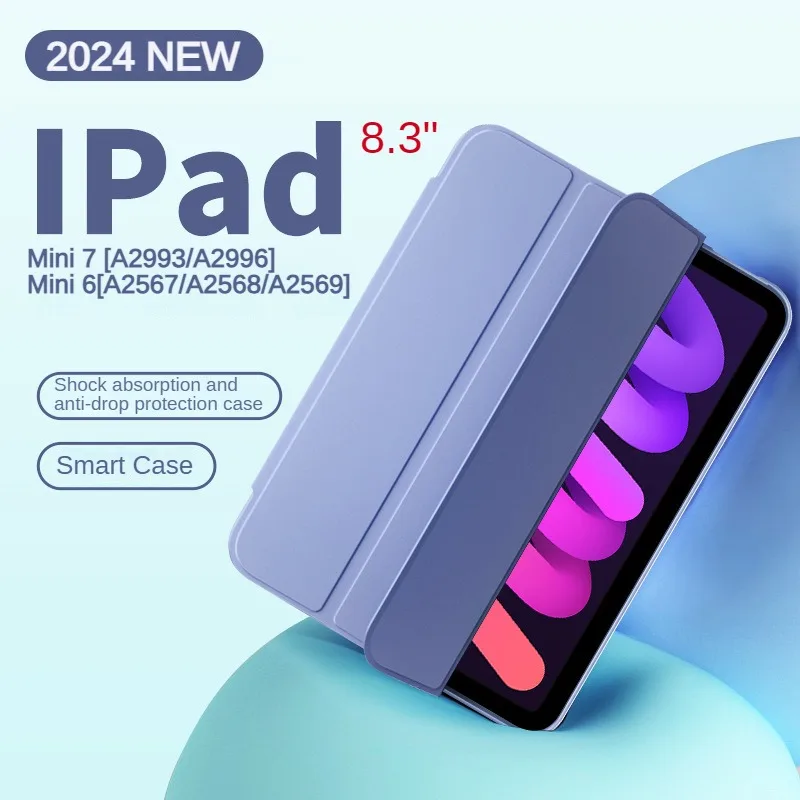 Premium Tri-Fold Magnetic Leather Stand Tablet Cover