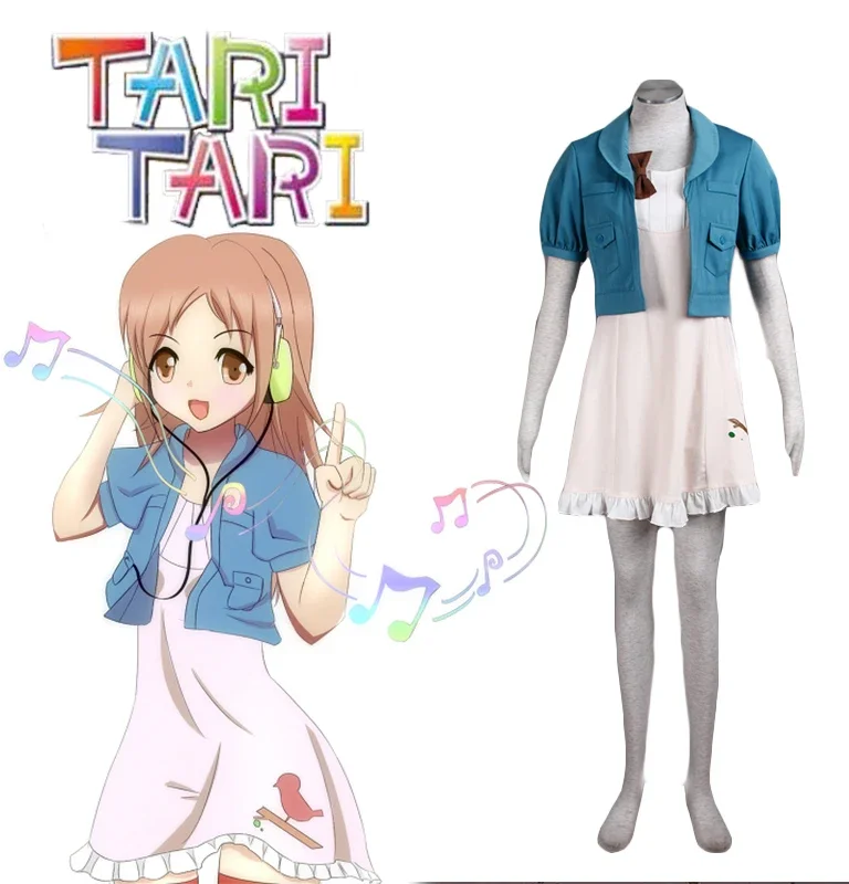 

Can be tailored Anime TARI TARI Cosplay Man Woman Halloween Cos miyamoto konatsu Cosplay Costume Daily summer dress set S-3XL