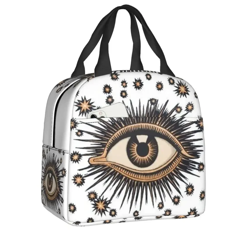 Turkish Evil Eye Thermal Insulated Bag Nazar Amulet Pattern Boho Lunch Container School Office Outdoor Storage Food Box