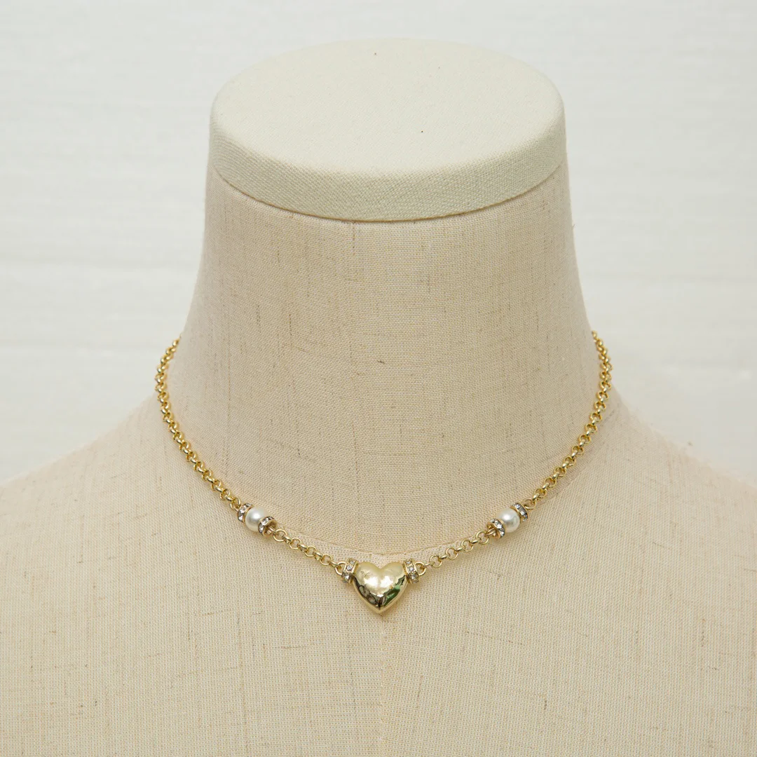 2024 New Simple Heart Shape Glossy Pendant Necklace High Quality Luxury Design Jewelry For Women